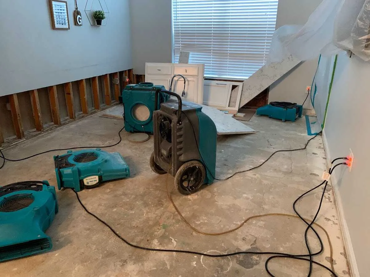 Dehumidifier in flood-cut room for Water Extraction & Removal in Hernando